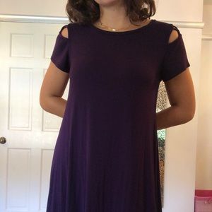 Francesca’s purple dress